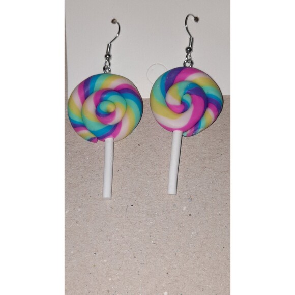 Lollipop Dangling Pierced Earrings Multicolored - Picture 3 of 3